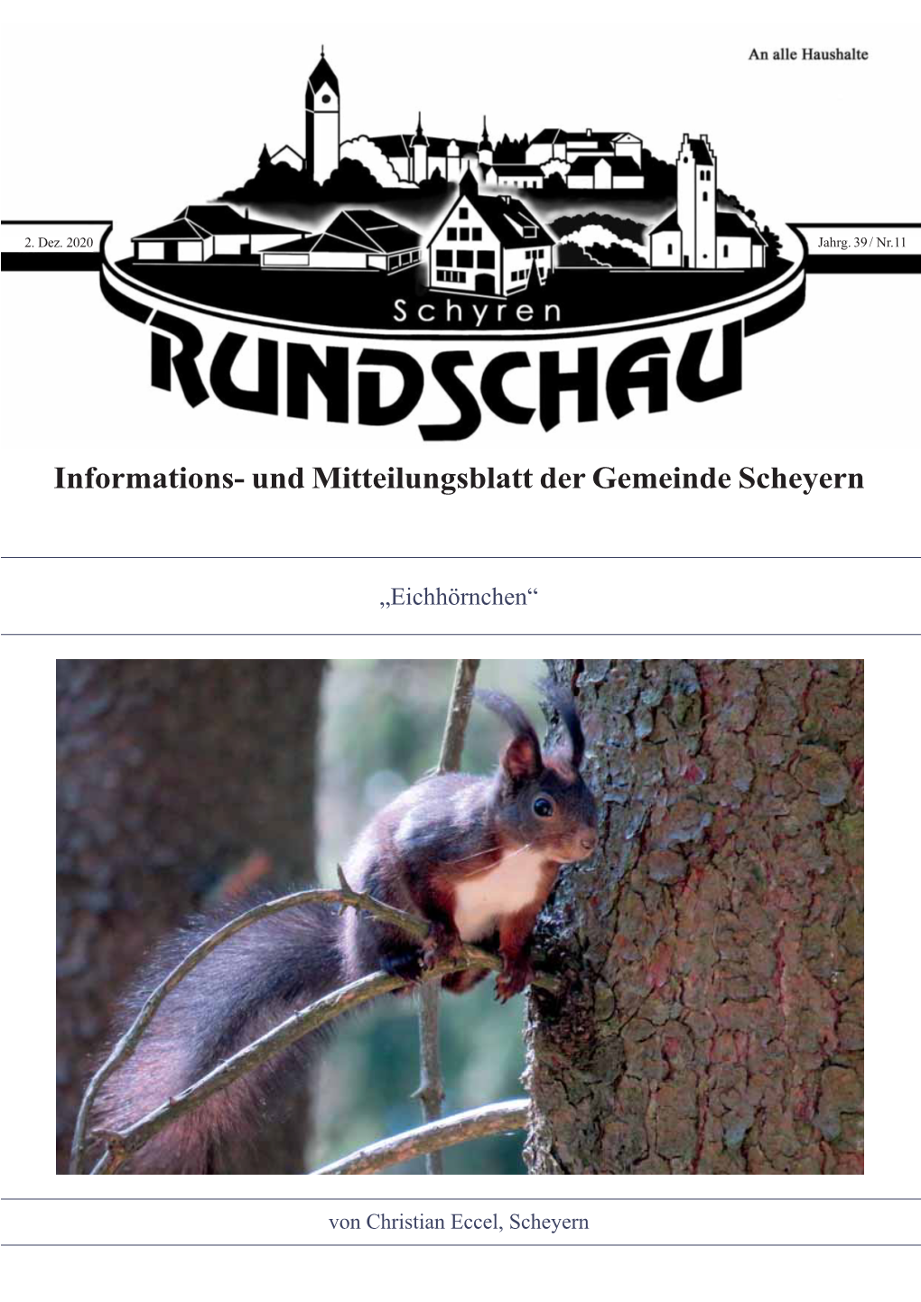 Informations- Und Mitteilungsblatt Der Gemeinde Scheyern