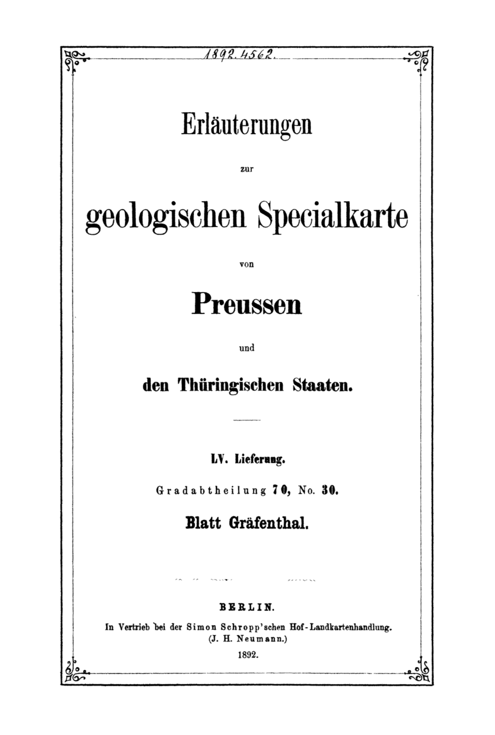 Geologischen Speeielkerte