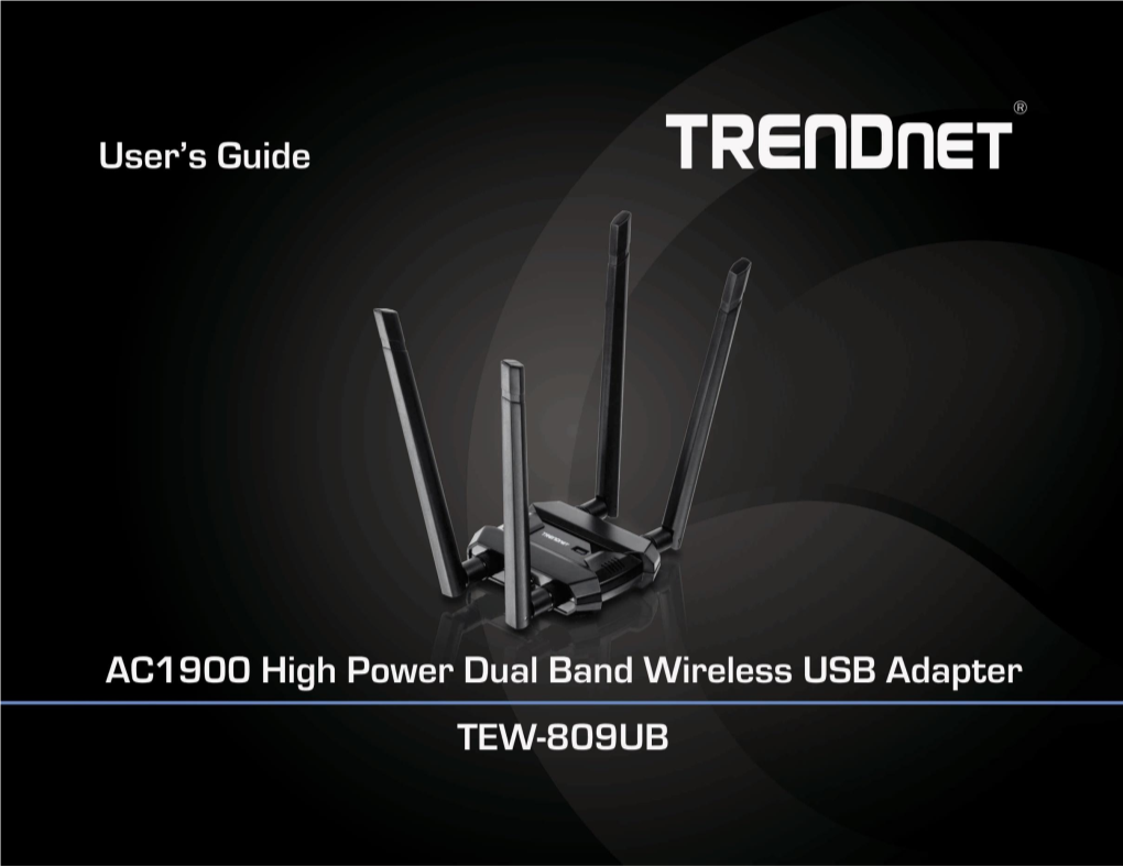 Trendnet User's Guide Cover Page