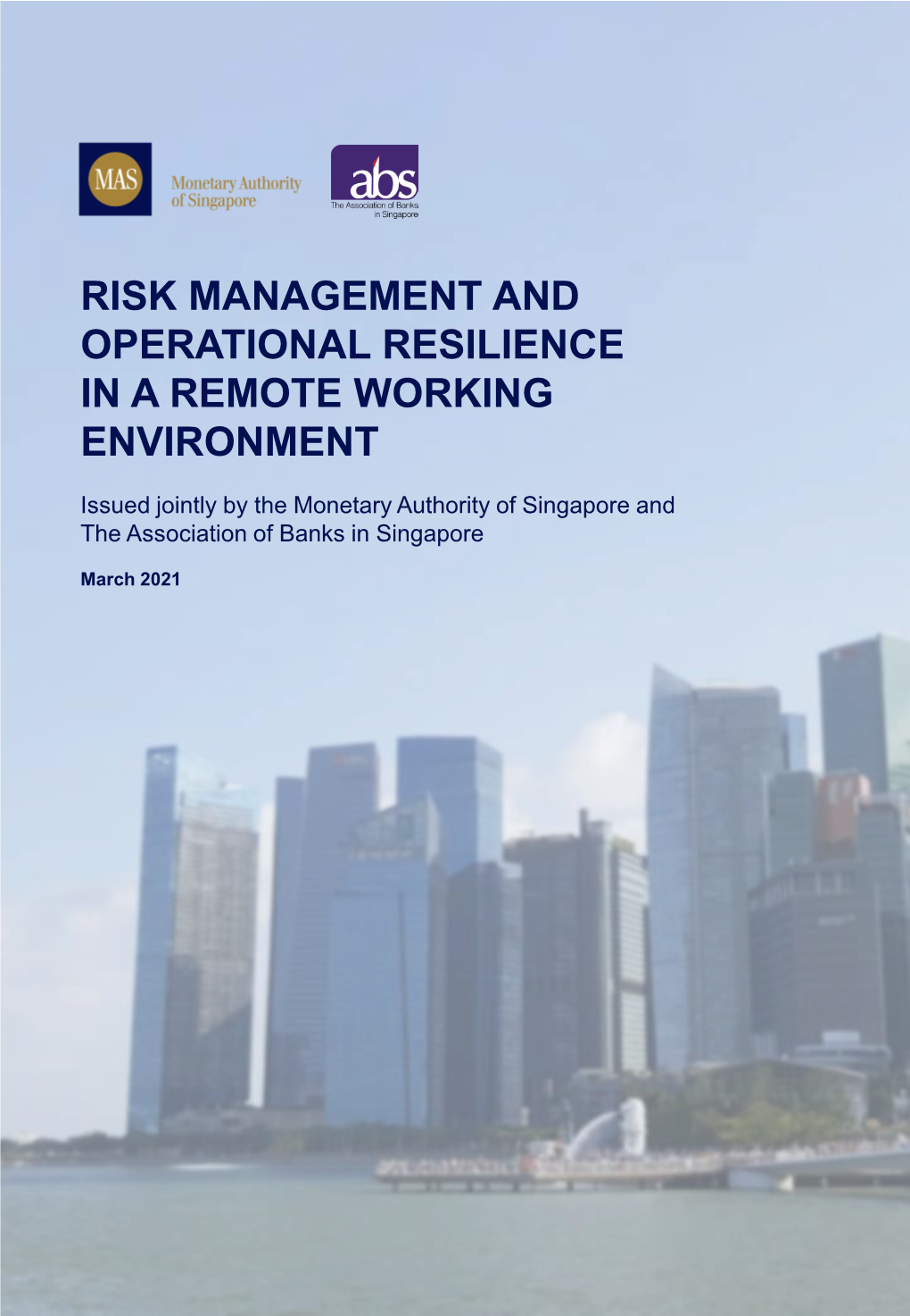 Risk Management and Operational Resilience in a Remote Working Environment