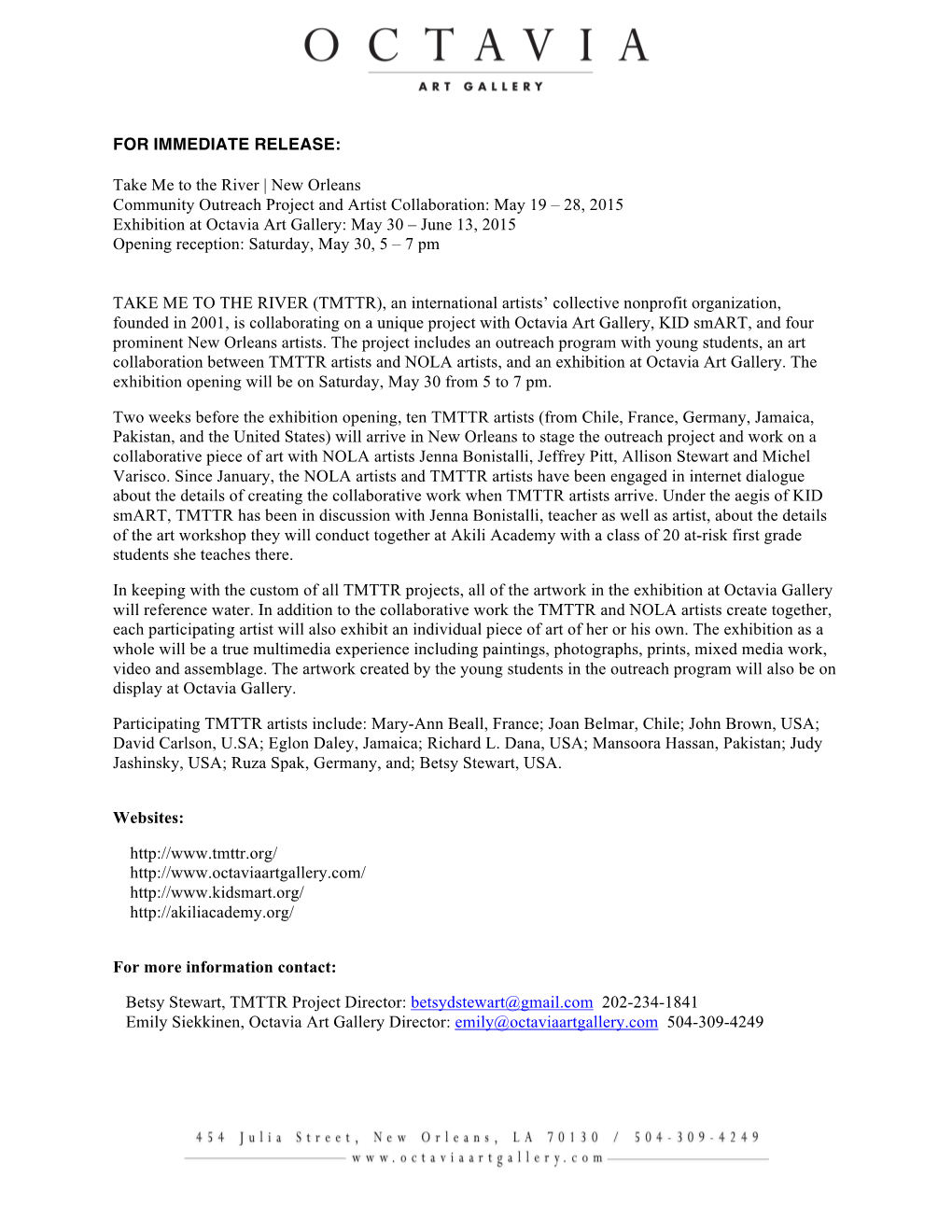 Press Release for TMTTR.Comments 2