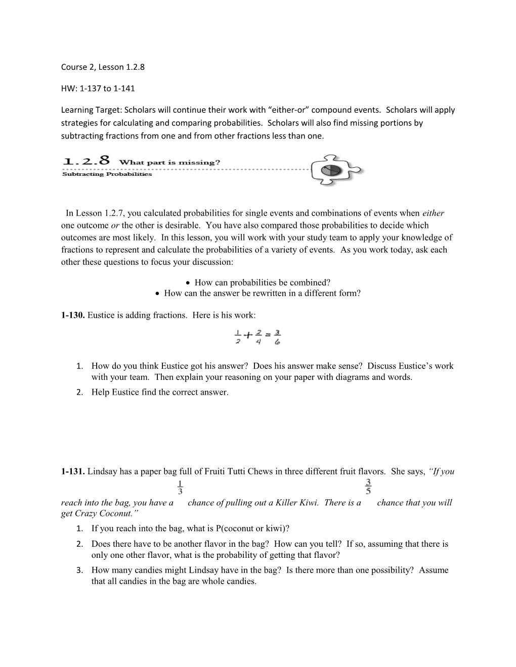 Course 2, Lesson 1.2.8