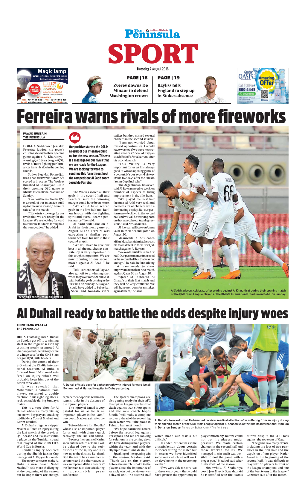 Ferreira Warns Rivals of More Fireworks