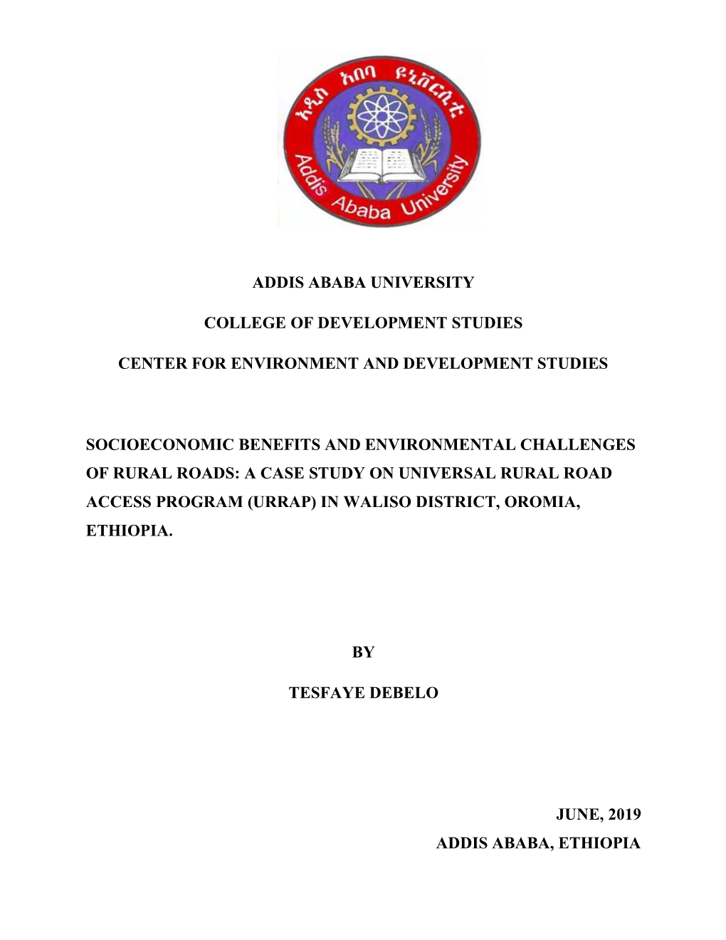 Addis Ababa University College of Development