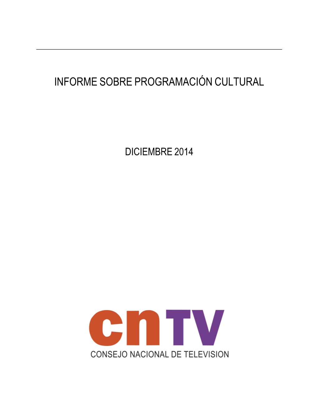 Informe De Programación Cultural – Diciembre 2014