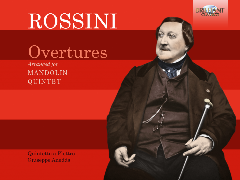 ROSSINI Overtures Arranged for MANDOLIN QUINTET