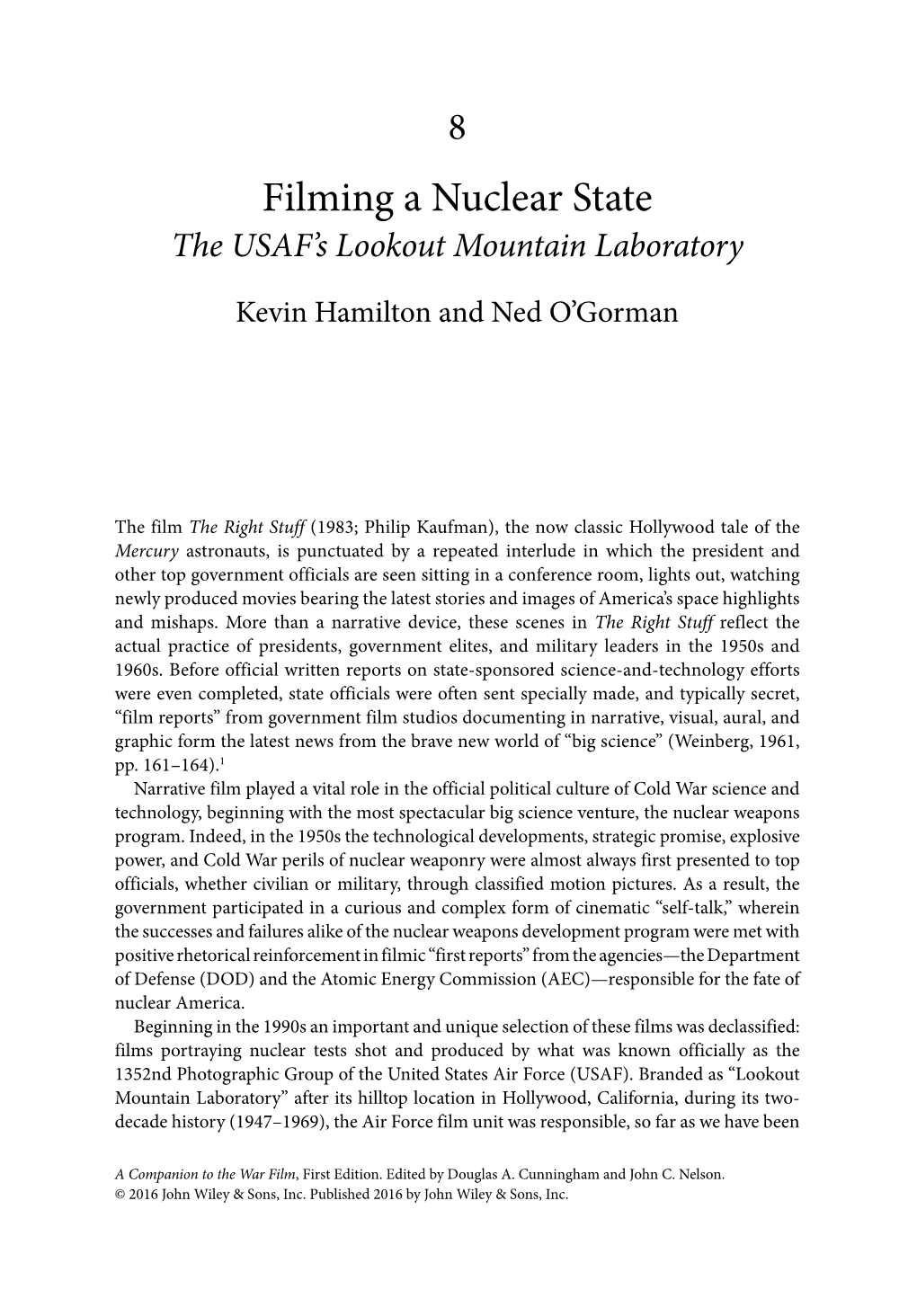 Filming a Nuclear State the USAF’S Lookout Mountain Laboratory