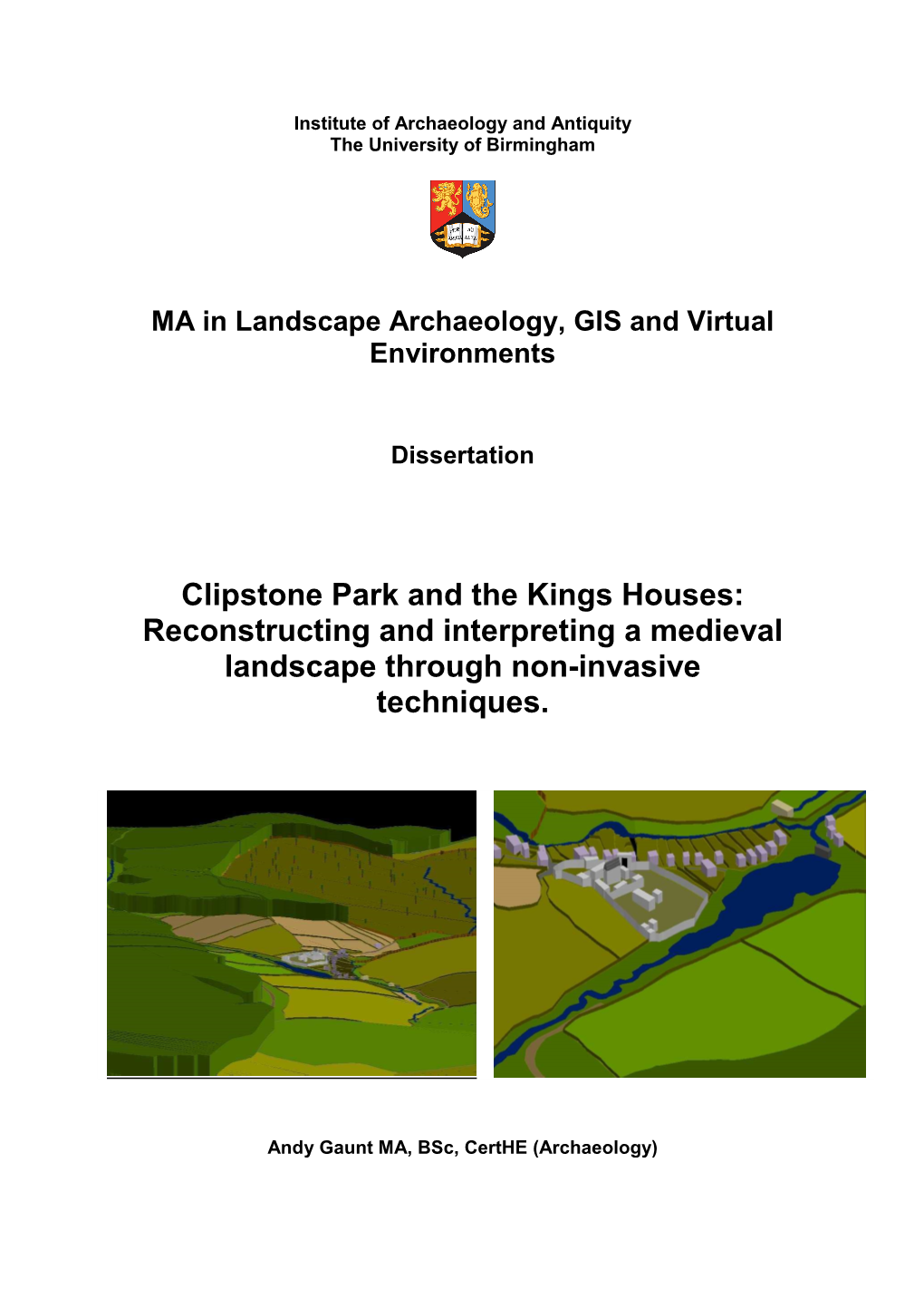 Clipstone Park and the Kings Houses: Reconstructing and Interpreting a Medieval Landscape Through Non-Invasive Techniques
