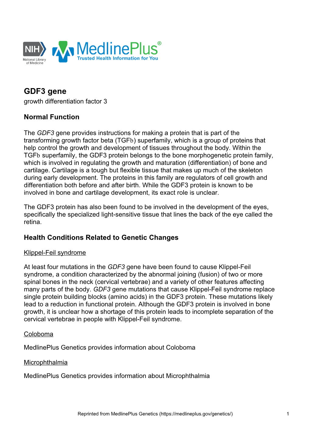 GDF3 Gene Growth Differentiation Factor 3