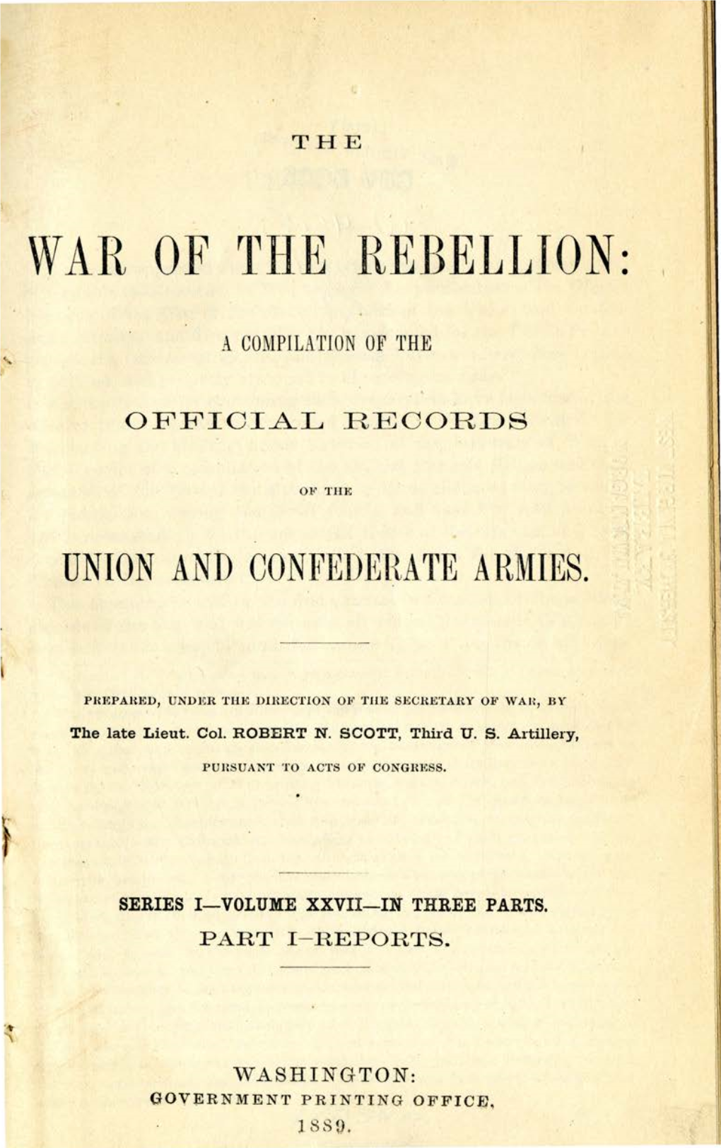 War of the Rebellion