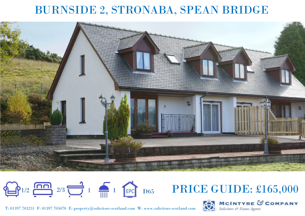 Burnside 2, Stronaba, Spean Bridge Price Guide