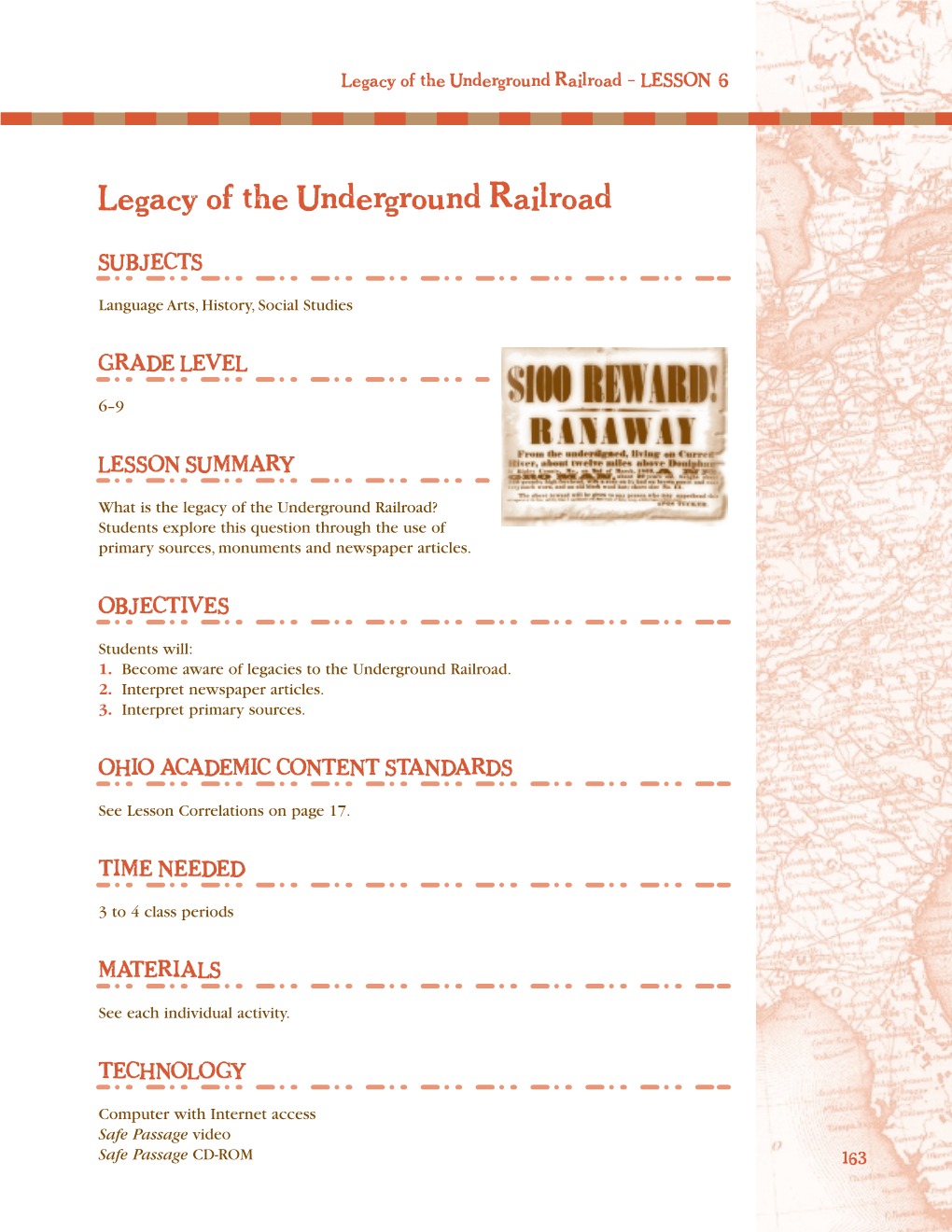 Legacy of the Underground Railroad – LESSON 6