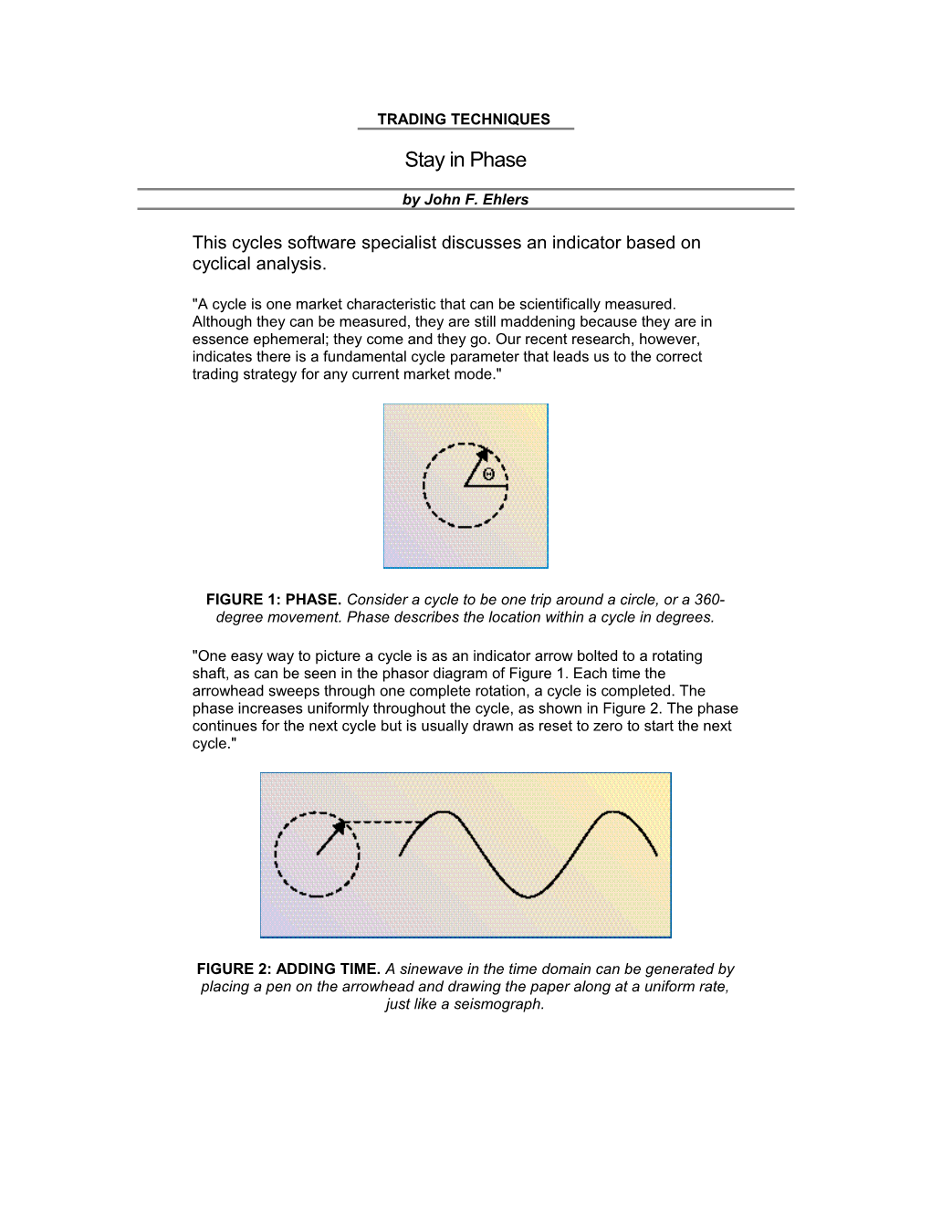 This Cycles Software Specialist Discusses an Indicator Based on Cyclical Analysis