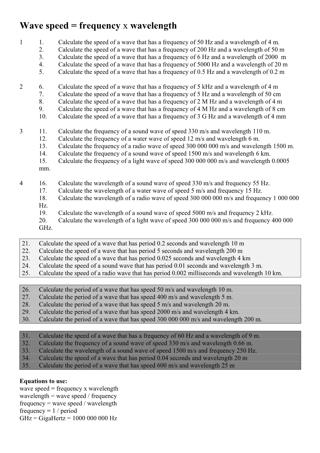 Equations of Constant Acceleration