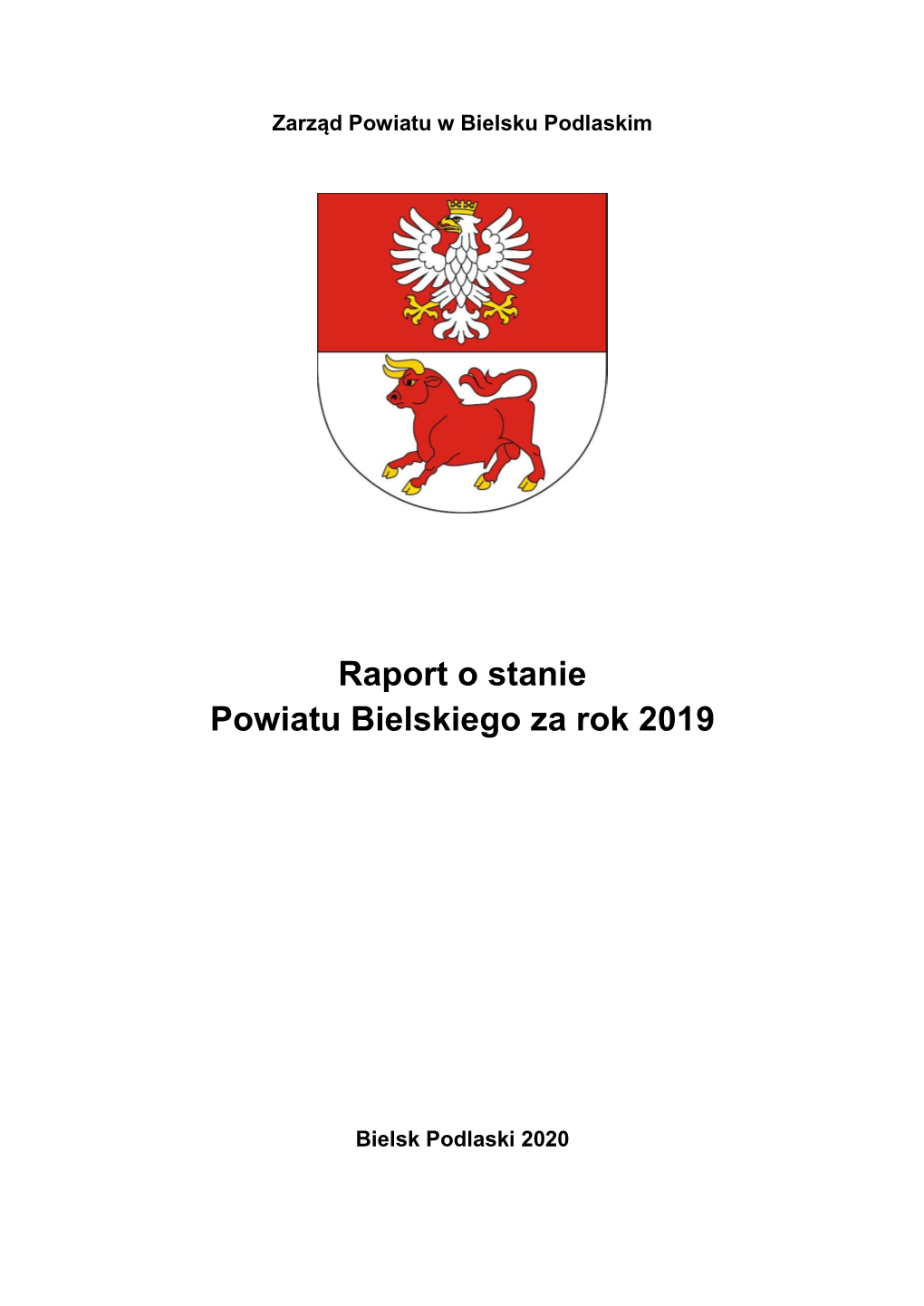 Raport O Stanie Powiatu Bielskiego Za Rok 2019