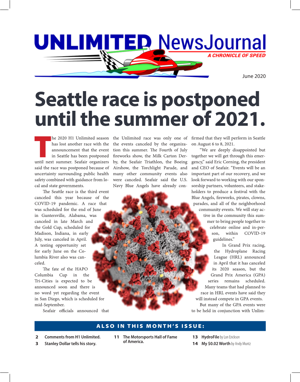 Seattle Race Is Postponed Until the Summer of 2021