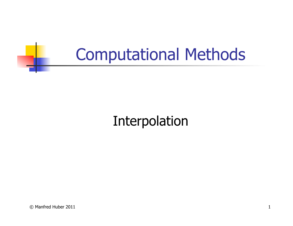 Computational Methods