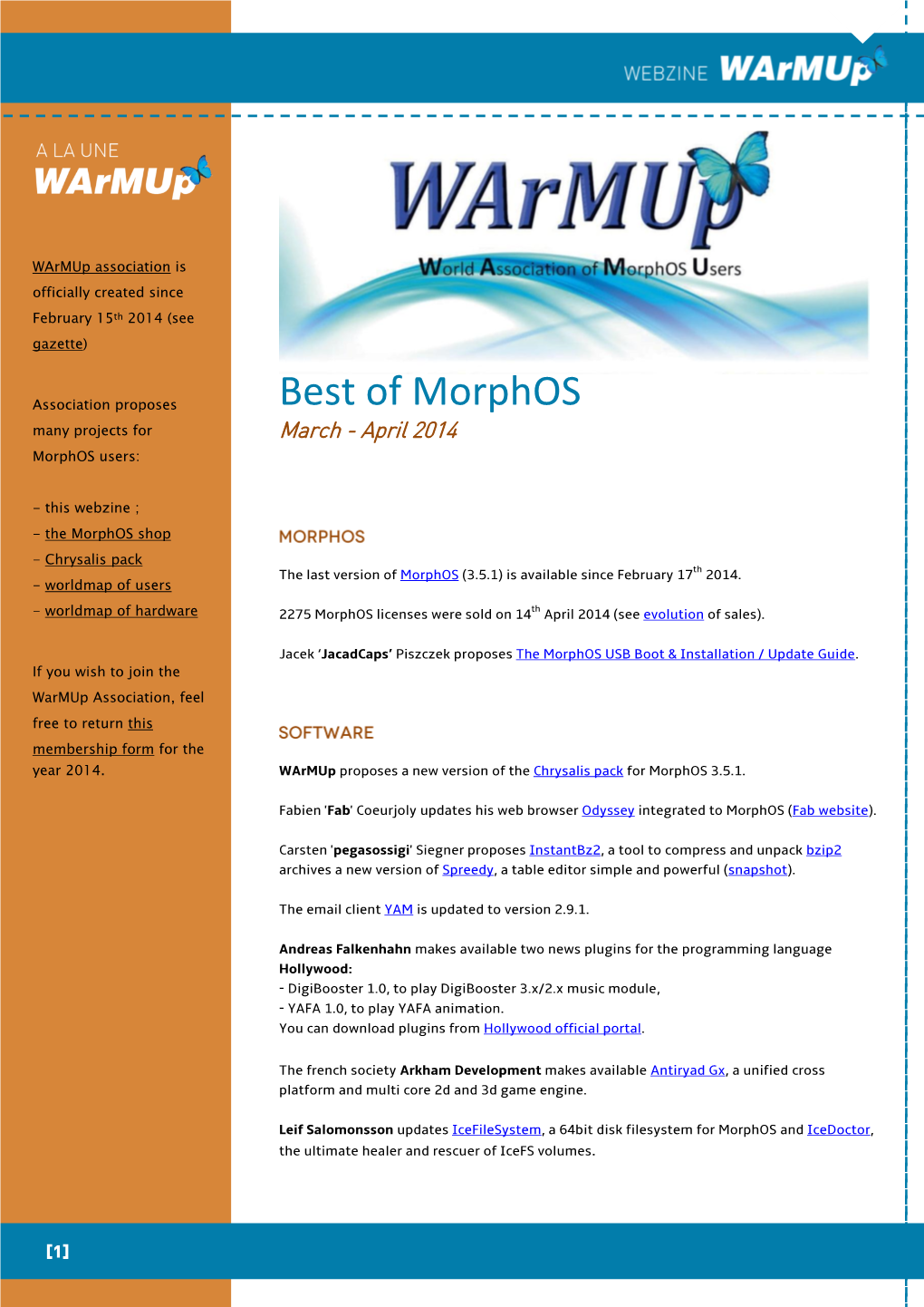 Best of Morphos Many Projects for March - April 2014 Morphos Users