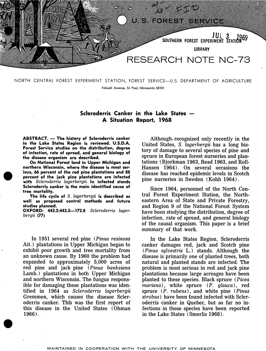 Research Note Nc-73