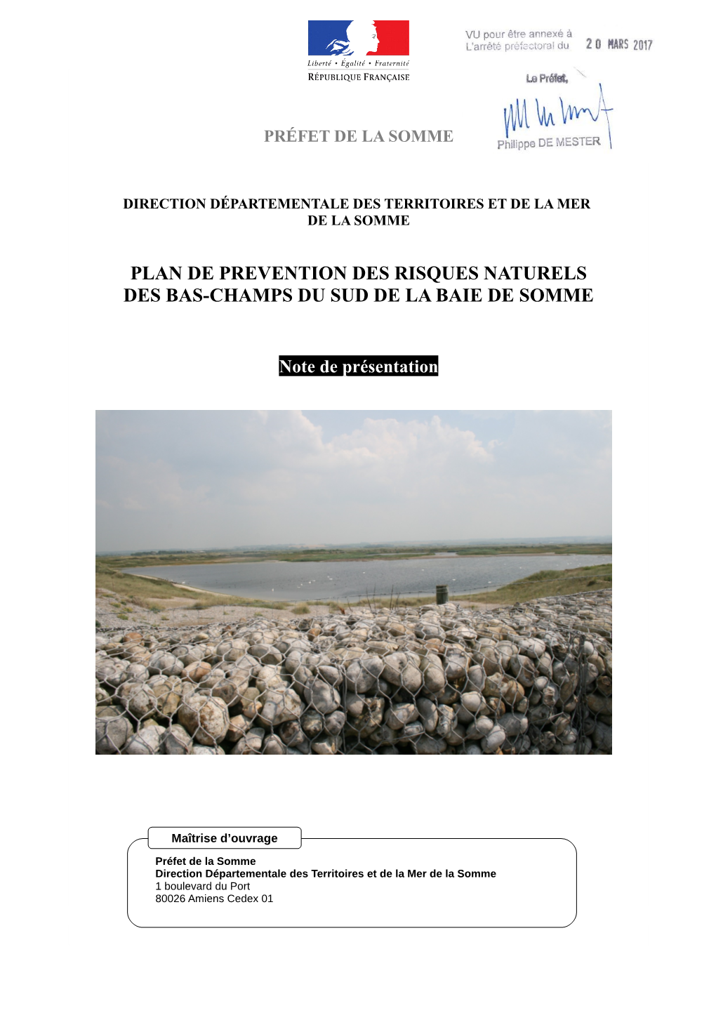 Plan De Prevention Des Risques Naturels Des Bas-Champs Du Sud De La Baie De Somme