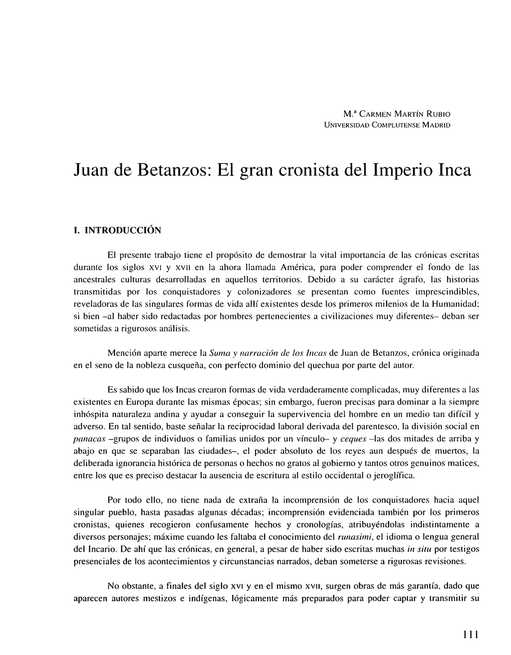 Juan De Betanzos: El Gran Cronista Del Imperio Inca