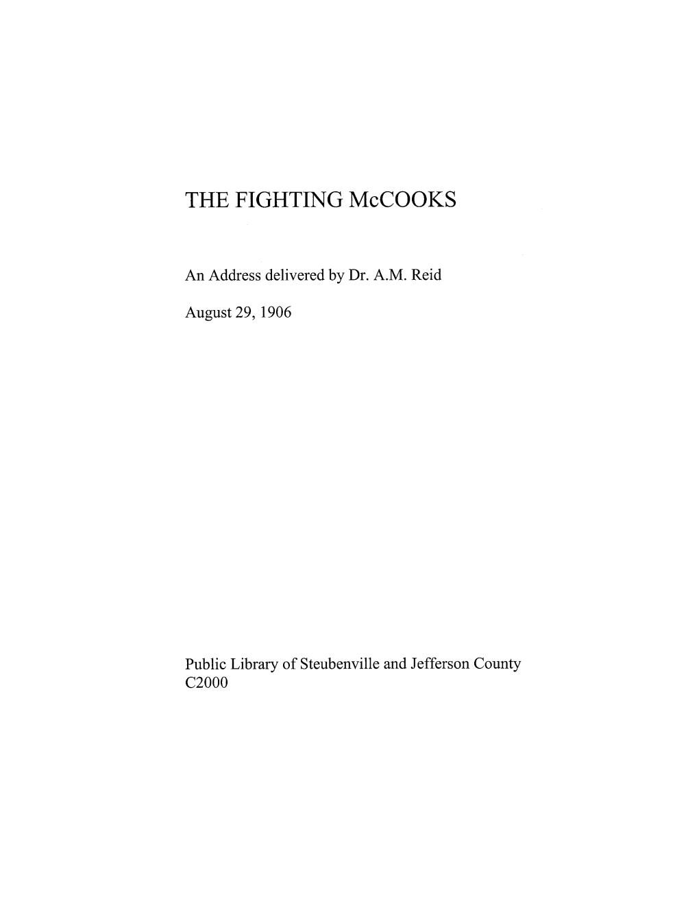 THE FIGHTING Mccooks