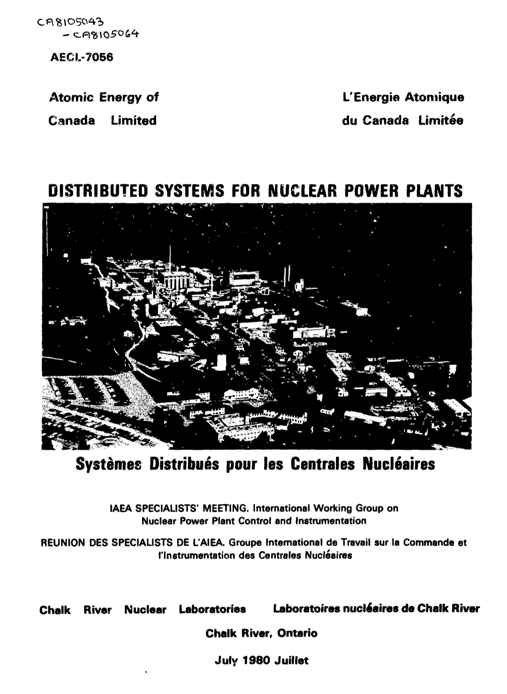 DISTRIBUTED SYSTEMS for NUCLEAR POWER PLANTS Systemes Distribues Pour Les Centrales Nucleaires