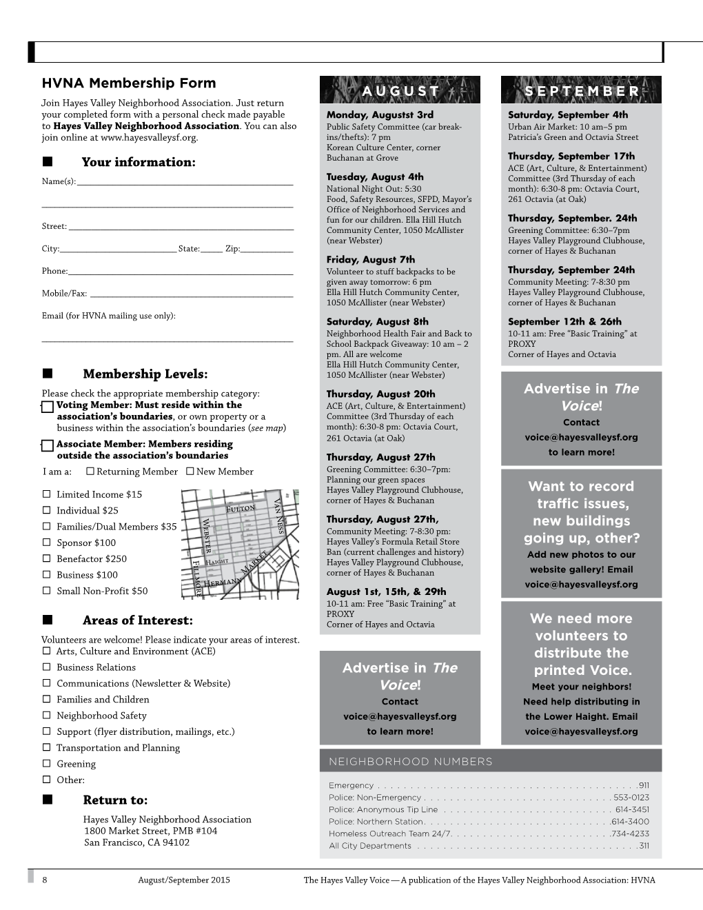 HVNA Membership Form Your Information