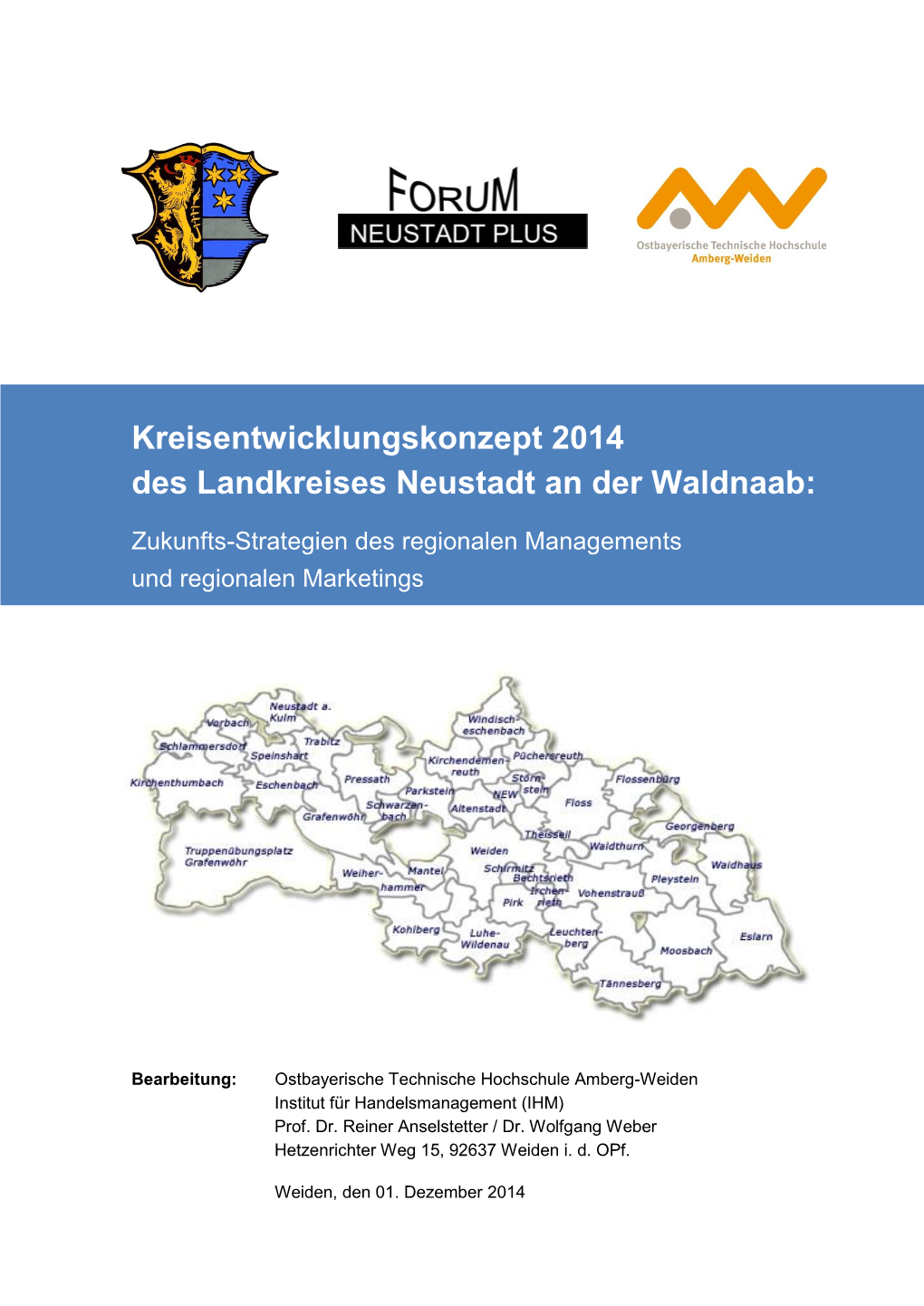 Kreisentwicklungskonzept 2014 Des Landkreises Neustadt an Der Waldnaab