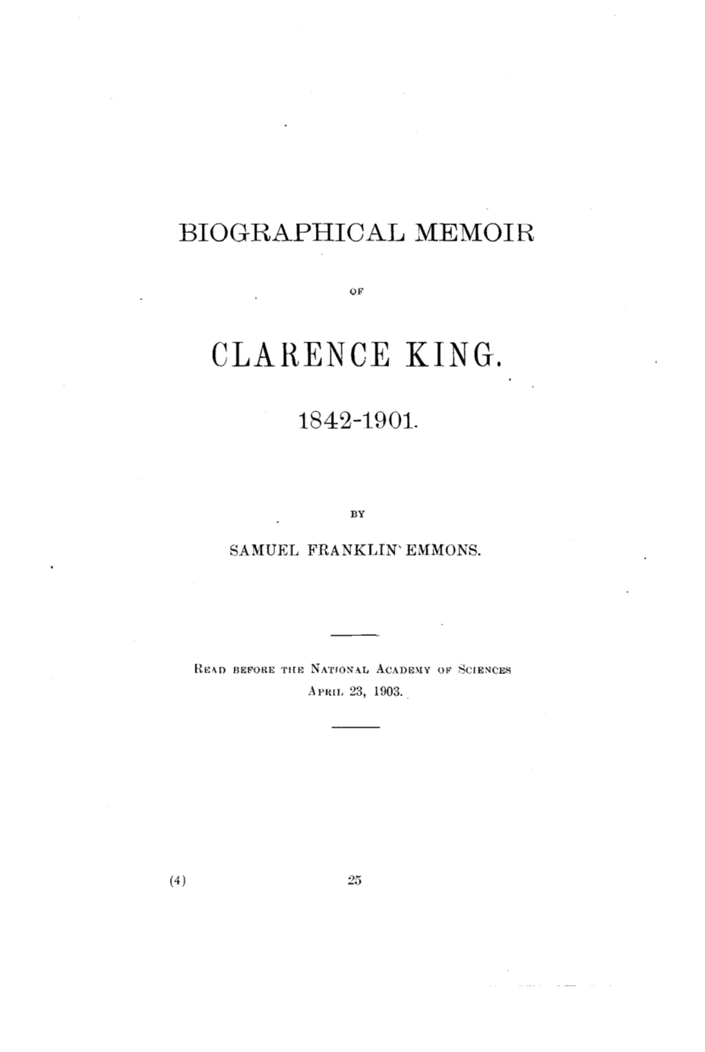 Clarence King