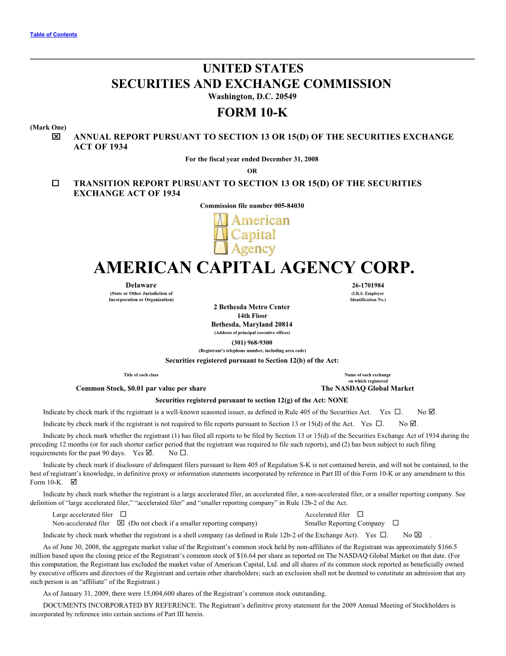 American Capital Agency Corp