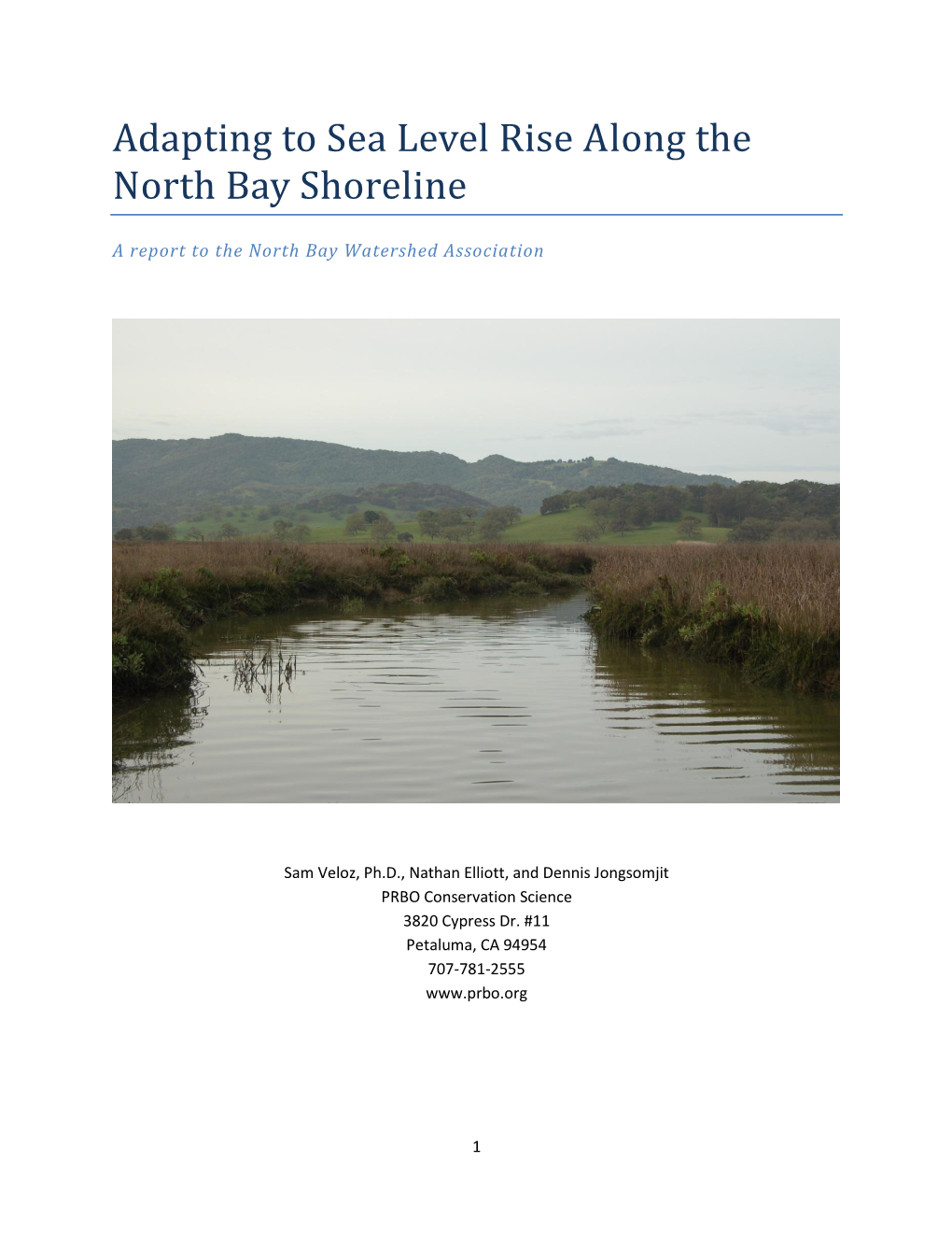 Adapting to Sea Level Rise Along the North Bay Shoreline