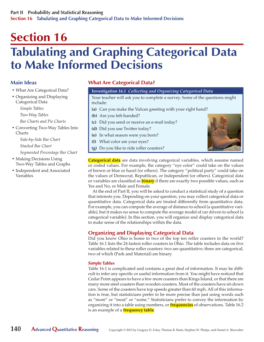 Advanced Quantitative Reasoning — Teacher's Texas Edition