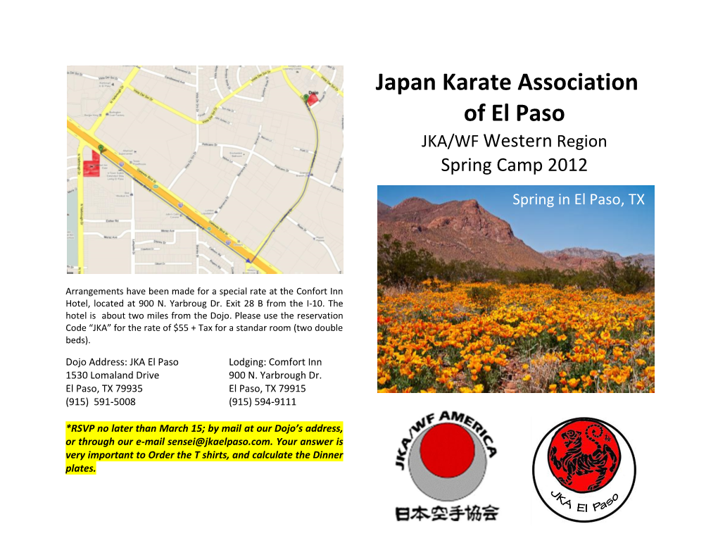 Japan Karate Association of El Paso JKA/WF Western Region Spring Camp 2012