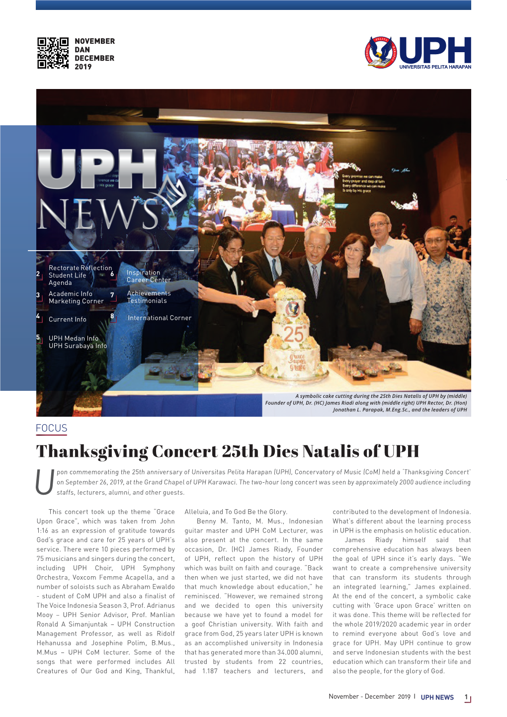 Thanksgiving Concert 25Th Dies Natalis of UPH