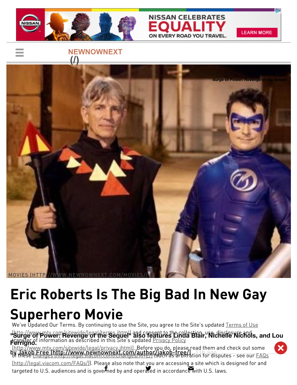 Eric Roberts Is the Big Bad in New Gay Superhero Movie We've Updated Our Terms