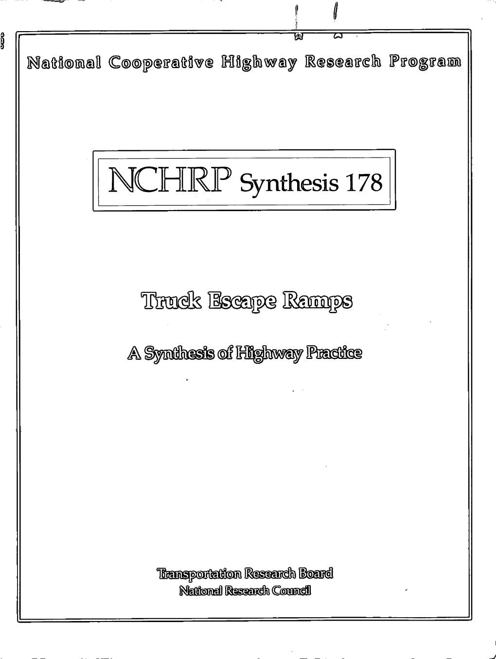 Nchrp Synthesis 178