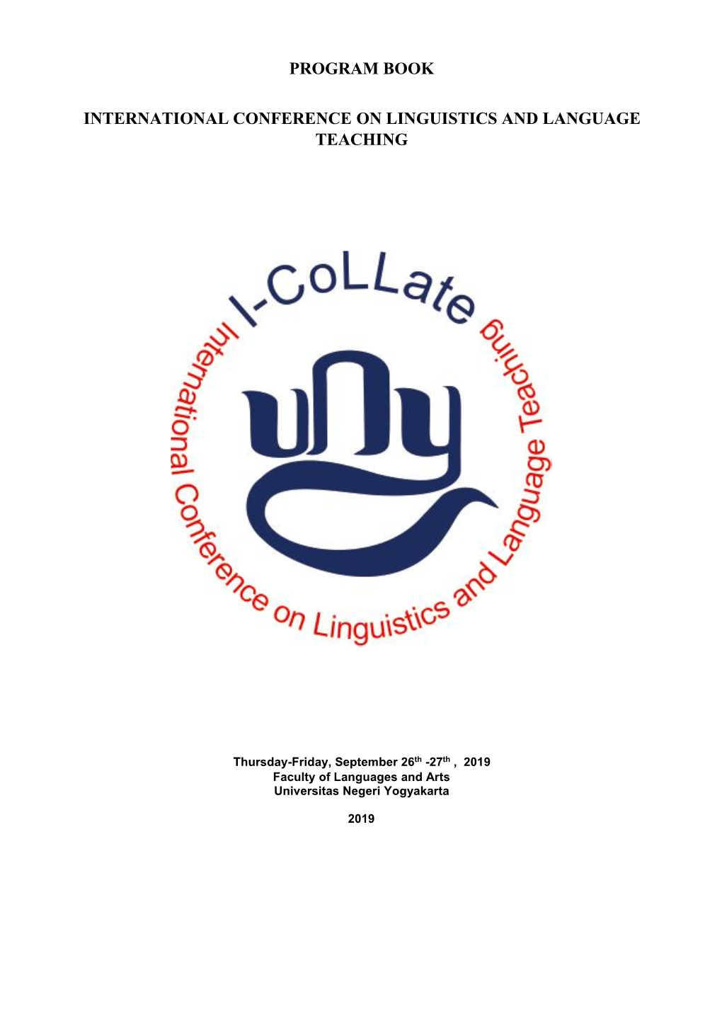 Program Book International Conference on Linguistics and Language Teaching