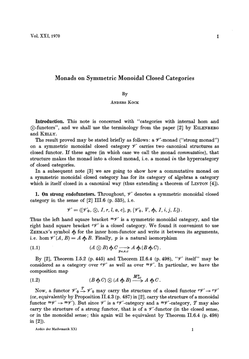 Monads on Symmetric Monoidal Closed Categories