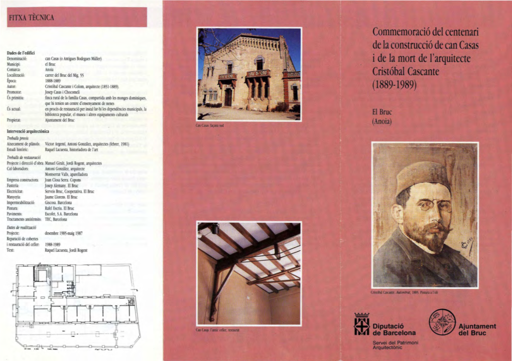 Commemoració Del Centenari De La Construcció De Can Casas I De La