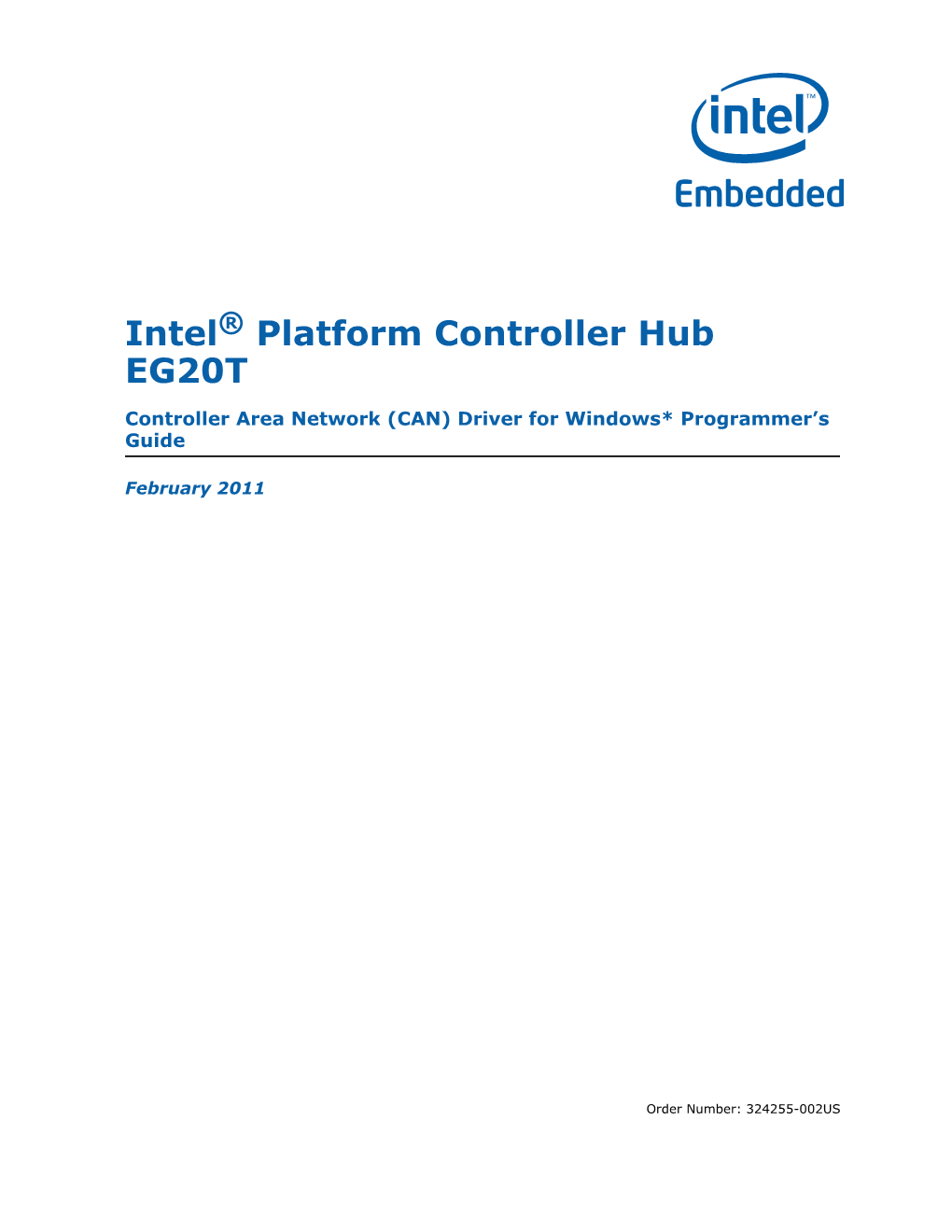 Platform Controller Hub EG20T