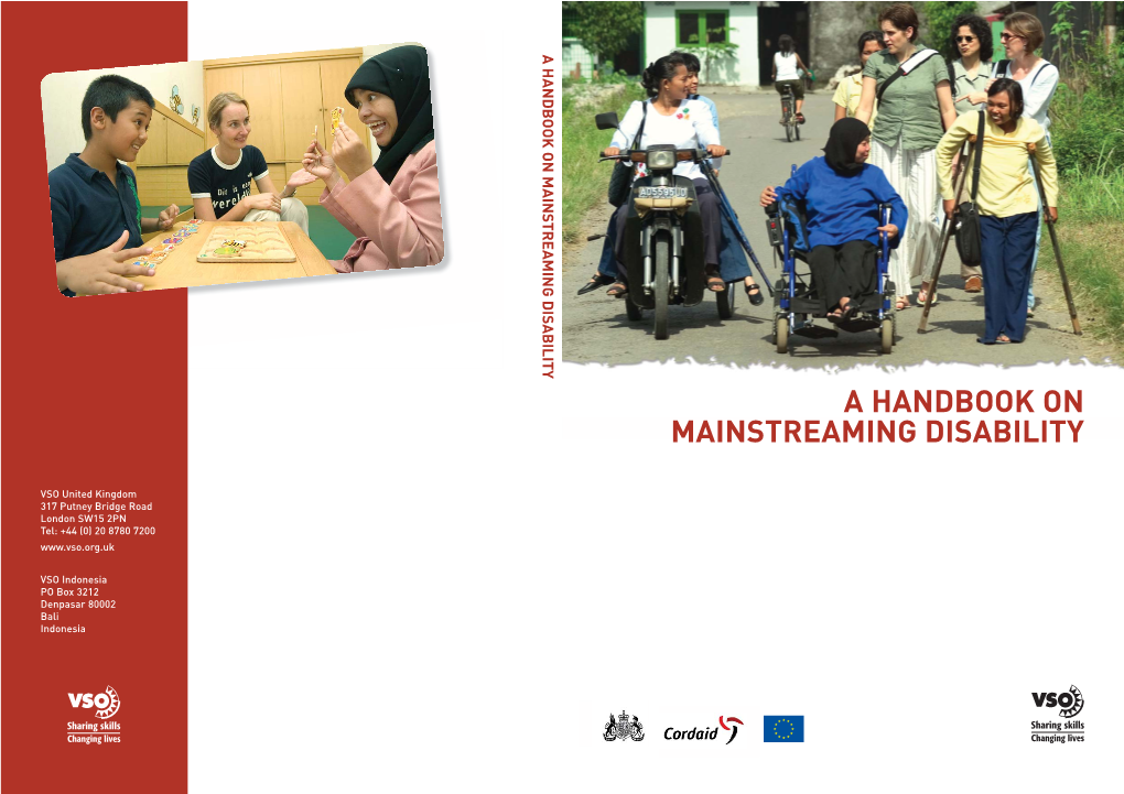 A Handbook on Mainstreaming Disability By