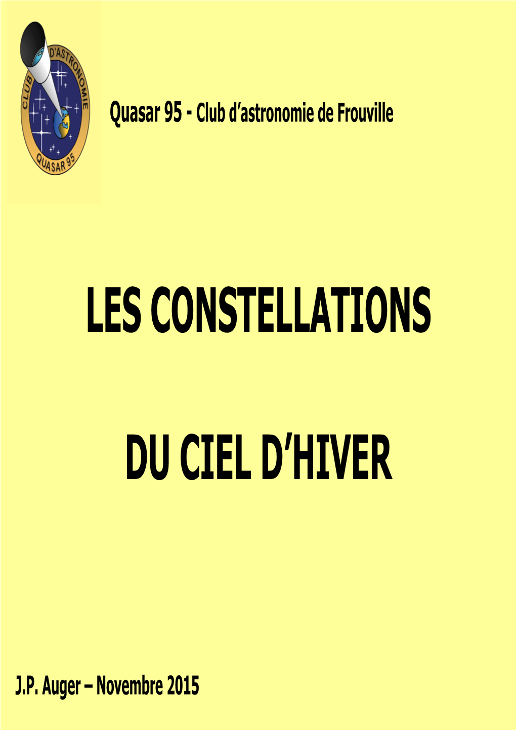 Les Constellations Du Ciel D'hiver