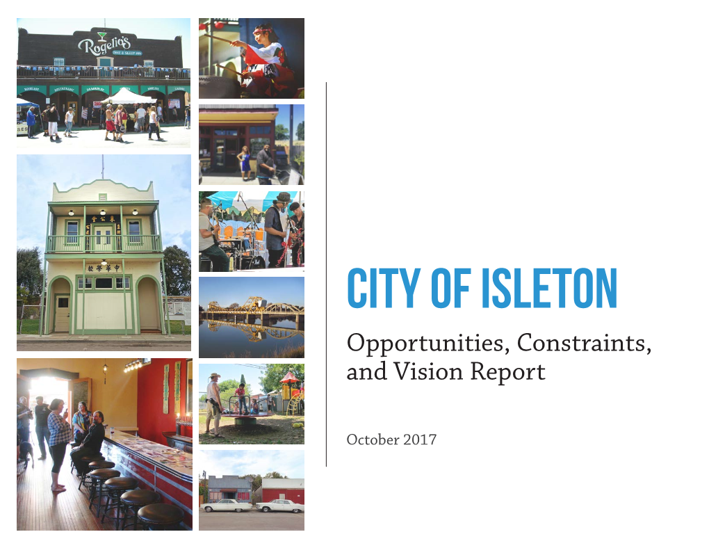 City of Isleton Opportunities, Constraints, and Vision Report