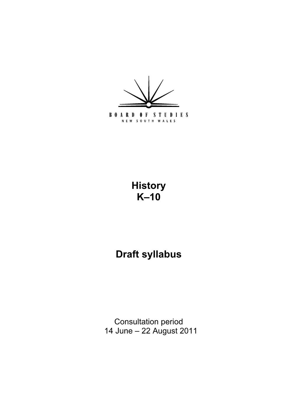 History K-10 Draft Syllabus