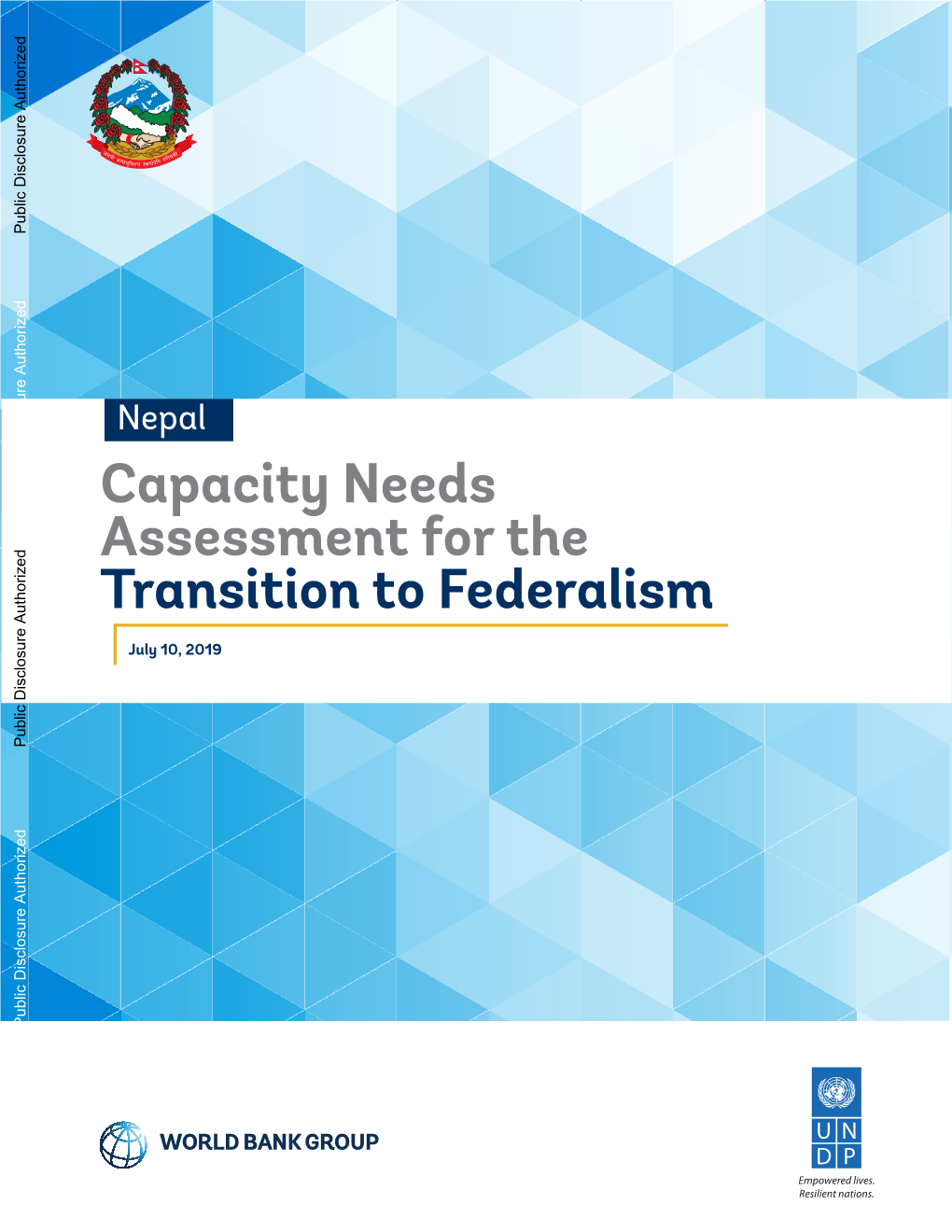 Capacity Needs Assessment for the Transition to Federalism