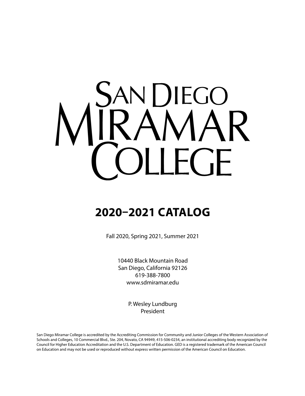 2020–2021 Catalog