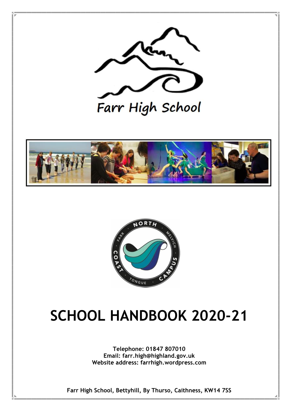 Farr High School Handbook 20 21