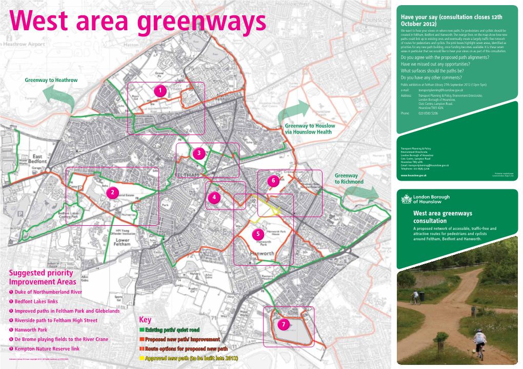 West Area Greenways Created in Feltham, Bedfont and Hanworth