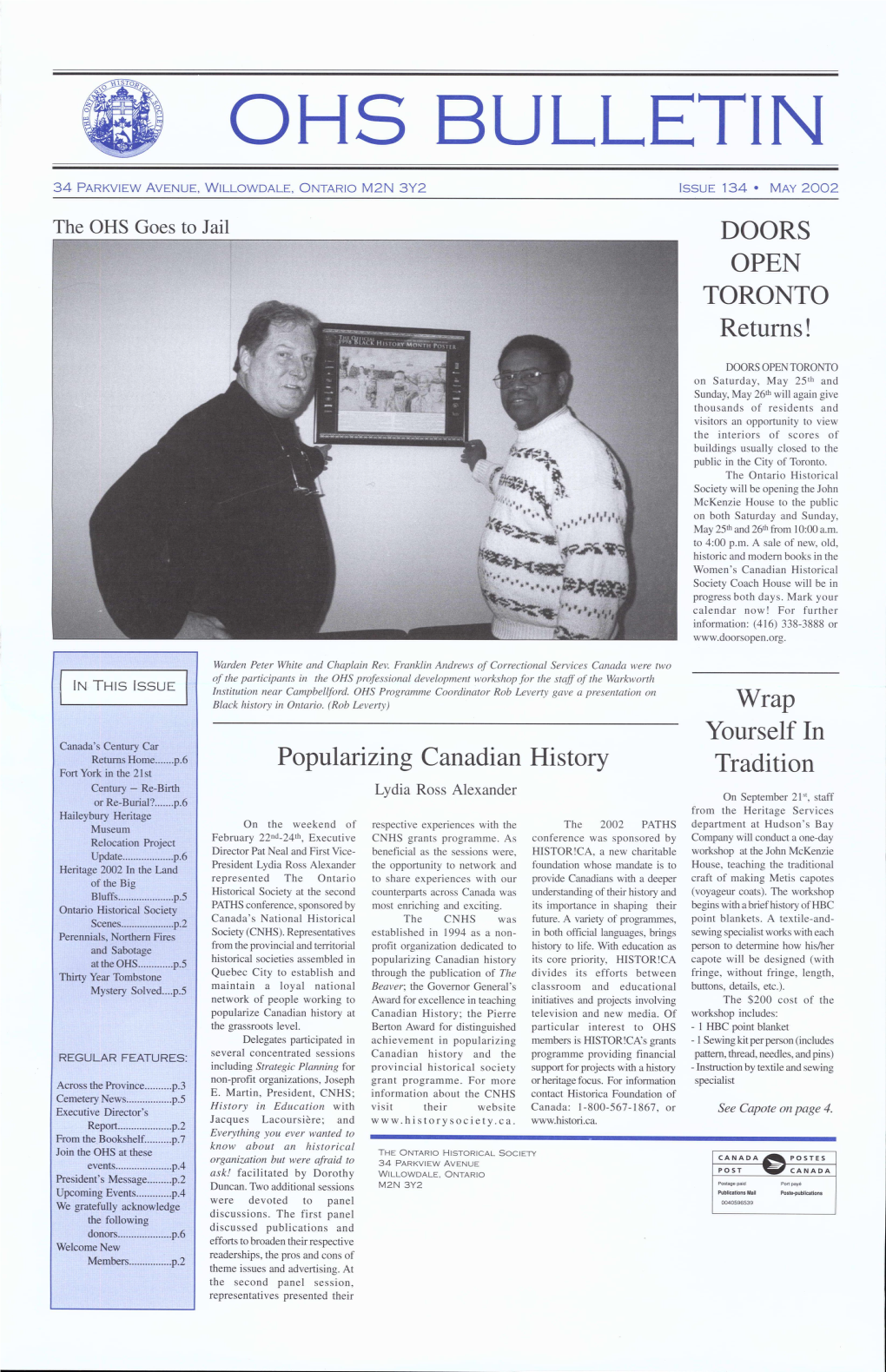 May 2002 OHS Bulletin, Issue